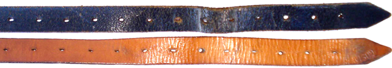 Partie longue, extrémité libre perforée. Partie longue, extrémité libre perforée.