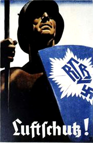 Affiche de propagande de la Luftschutz. Affiche de propagande de la Luftschutz.