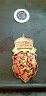 Gros plan des insignes. Gros plan des insignes.