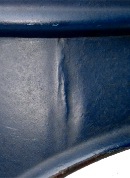 Soudure latérale (vue extérieure). Soudure latérale (vue extérieure).