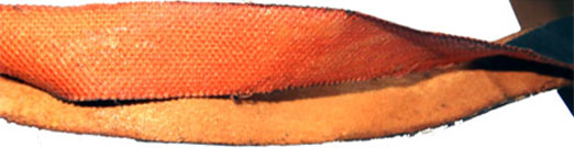 Jugulaire toile, partie centrale. Jugulairetoile, partie centrale.