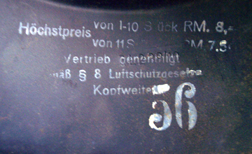 RL2 - 39/10, tamponné à la peinture blanche, double barème prix. RL2 - 39/10, tamponné à la peinture blanche, double barème prix.