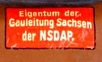 Appartenance à la section saxonne du parti nazi. Appartenance à la section saxonne du parti nazi.