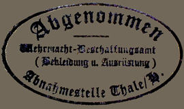Fac-similé du tampon de Thale/H. Fac-similé du tampon de Thale/H.