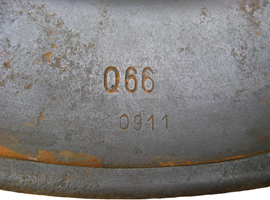 Bloc fabricant-taille-lot M40 Quist (post 1943). Bloc fabricant-taille-lot M40 Quist (post 1943).