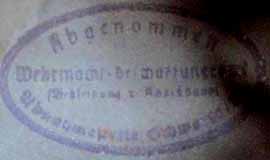 Tampon de Schwerte (NS), Abnahmestelle IV. Tampon de Schwerte (NS), Abnahmestelle IV.