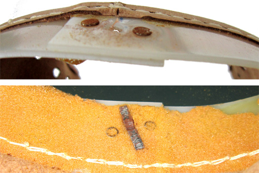 Arrière du cerclage, extérieur et intérieur. Arrière du cerclage, extérieur et intérieur.