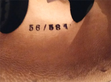 3 marquages de taille, spécifiques du fabricant Becher & Co. 3 marquages de taille, spécifiques du fabricant Becher & Co.