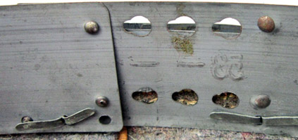 Cerclage à 5 boutonnières (envers).