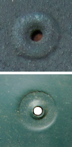 Event embouti, extérieur et intérieur.