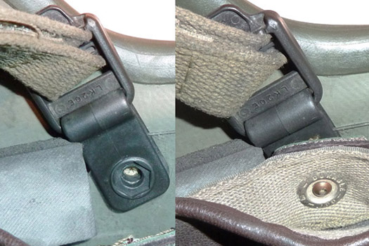 Fixation des passants latéraux. Fixation des passants latéraux.