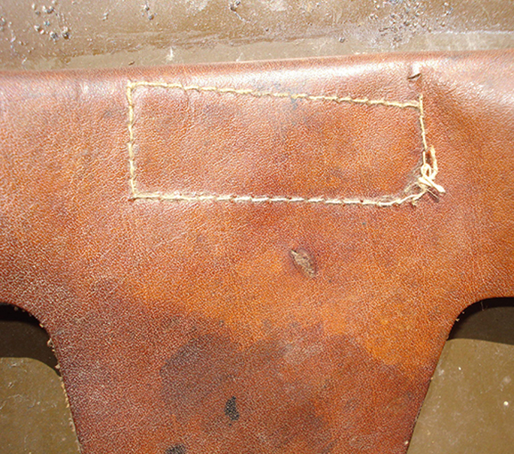 Détails couture du tampon en feutre. Détails couture du tampon en feutre.