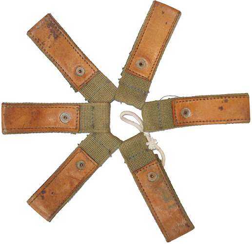 Autre exemple de suspension en toile épaisse, envers/revers. Autre exemple de suspension en toile épaisse, envers/revers.