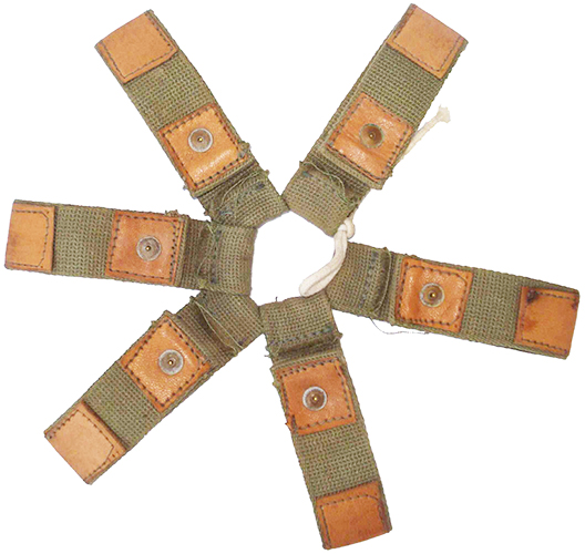 Autre exemple de suspension en toile épaisse, envers/revers. Autre exemple de suspension en toile épaisse, envers/revers.