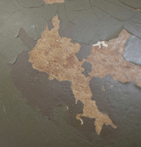 Structure en fibre visible sous la peinture. Structure en fibre visible sous la peinture.