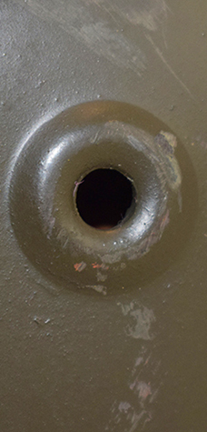 Œillet d'aération moulé.