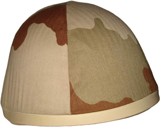 Couvre-casque désert avec jonc blanc.