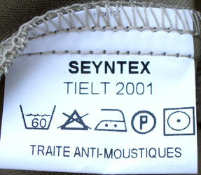 Etiquette du fabricant : SEYNTEX.