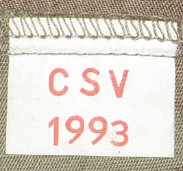 Etiquette du fabricant : CSV.