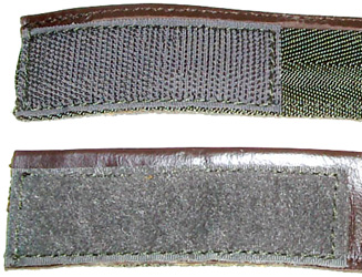 Velcro de fermeture et de réglage du bandeau.