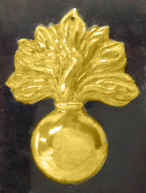 Grenade en plastique doré.