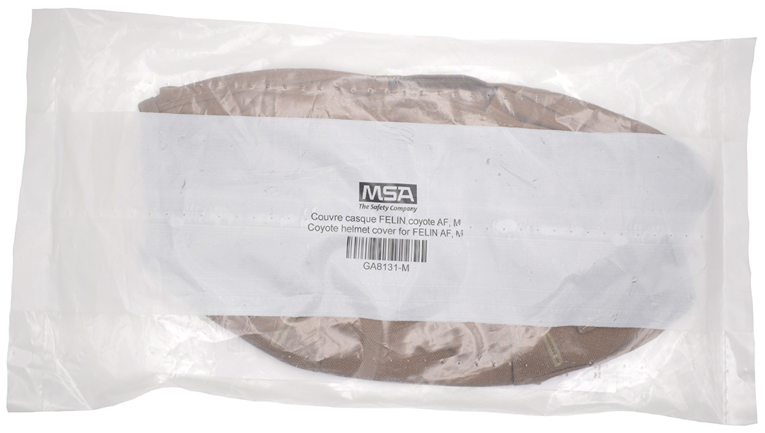 Conditionnement couvre-casque coyote.