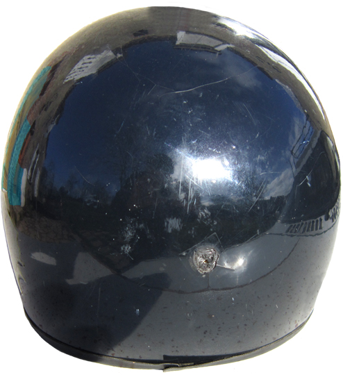 Vue arrière avec un impact de 22 LR.