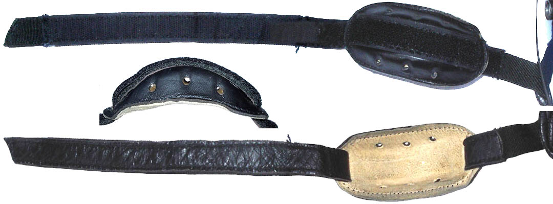 Sangle prolongeant la jugulaire gauche avec la mentonnière. Sangle prolongeant la jugulaire gauche avec la mentonnière.