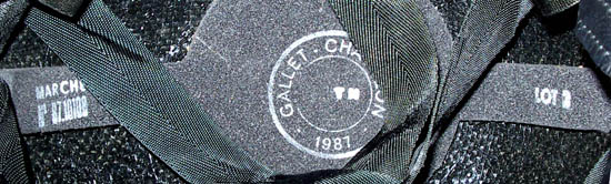 Disposition des marquages.