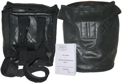 Sac de transport, recto et verso, guide technique.