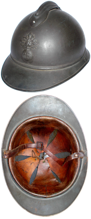 Casque Adrian Mle 1915. Casque Adrian Mle 1915.