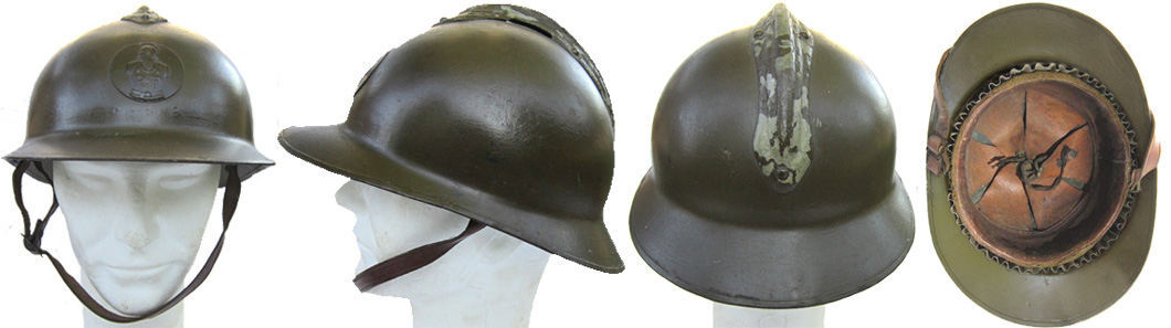 Casque Mle 23 reconditionné en 1939.