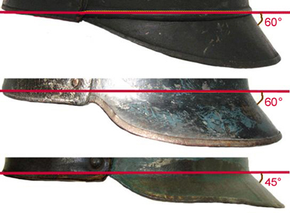 De haut en bas: Mle 19, Mle 23 classique, Mle 23 IY.