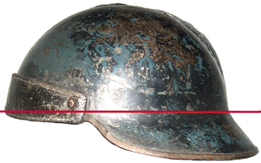 Casque Mle 23 classique, vue de profil.