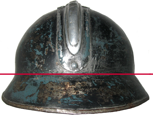 Casque Mle 23 classique, vue arrière.