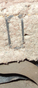 Couture d'une agrafe. Couture d'une agrafe.