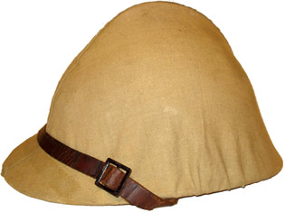 Couvre-casque 1er type en place.