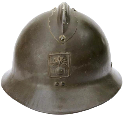 Exemplaire à bord retourné. Vue de face.