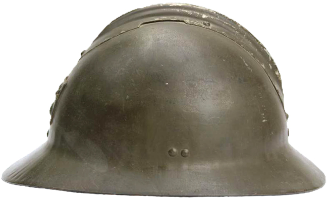 Exemplaire à bord retourné. Vue de côté.