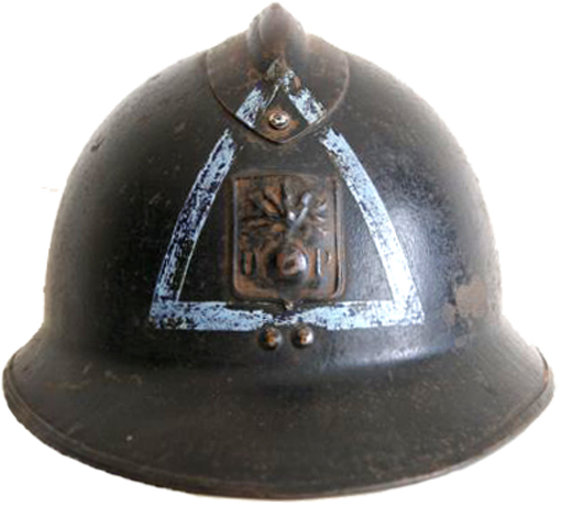 Triangle bleu évidé: personnel de commandement.