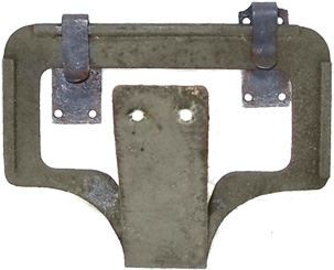 Position des agrafes sur la lame, verso.