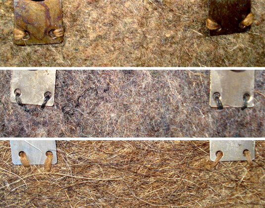 Divers turbans, de la feutrine au feutre de crin.