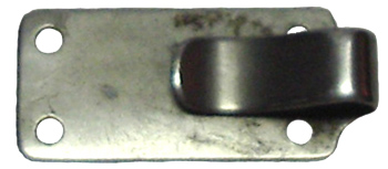 Agrafe en inox, dessus.