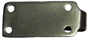 Agrafe en inox, dessous.