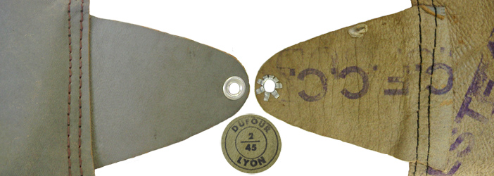 Coiffe grise datée 1945, militaire ou pompier.