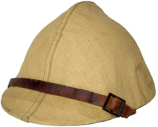 Couvre-casque avant guerre, 2 piéces, couture rabattue.