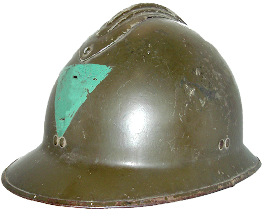 Triangle peint pointe en bas.