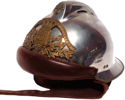 Casque mle 33/44, motocycliste des Pompiers de Paris.