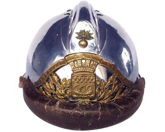 Casque mle 33/44, motocycliste des Pompiers de Paris.