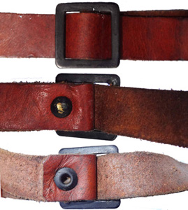 Passage de la sangle dans la boucle coulissante.